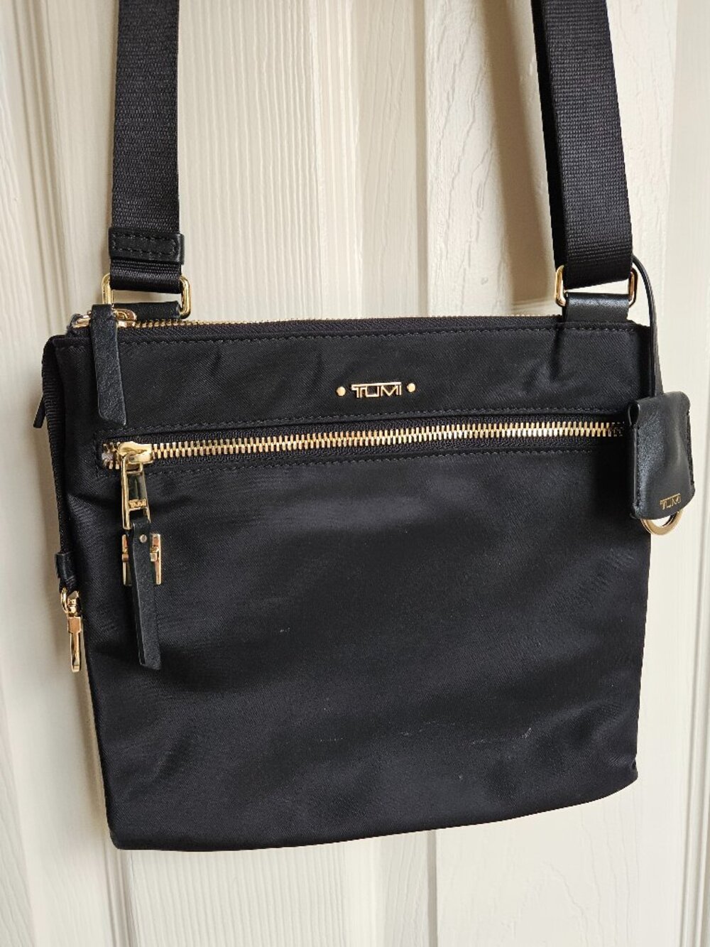 TUMI Black Nylon Crossbody, Voyageur Tula Bag
